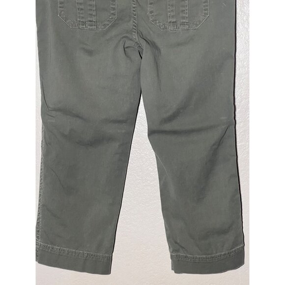 Jag Women's Classic Fit Olive Green Cropped Pants Straight Leg Size 8 - Picture 6 of 16